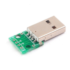 USB 2.0 ذكر إلى 2.54mm DIP PCB لوحة محول