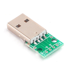 USB 2.0 ذكر إلى 2.54mm DIP PCB لوحة محول