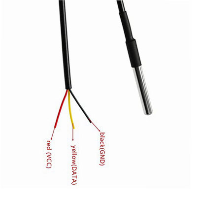 1 متر DS18B20 مقاوم للماء مستشعر درجة حرارة الماء أنبوب فولاذي مقاوم للصدأ رقمي متحكم في درجة الحرارة بمسبار حراري