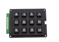 4 × 3 لوحة المفاتيح مصفوفة 12 مفاتيح اللون الأسود 7 × 5.2 × 0.9 سم الحجم مع المواد البلاستيكية