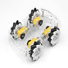 4WD البلاستيك الشفاف عجلة مجموعة هيكل السيارة الذكية ل Mecanum