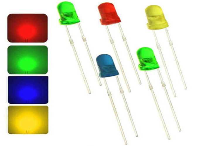 متعددة - اللون 5mm الصمام الثنائي المكونات الإلكترونية المشتركة الأنود 1000pcs